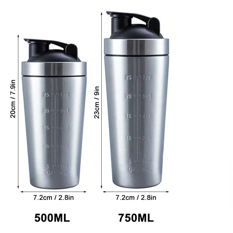 Stainless Steel Protein Shaker - Nutrition For Fitness And Sports recension och pris