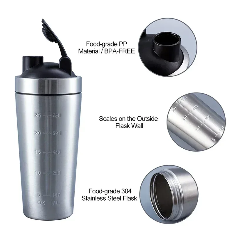 Stainless Steel Protein Shaker - Nutrition For Fitness And Sports recension och pris