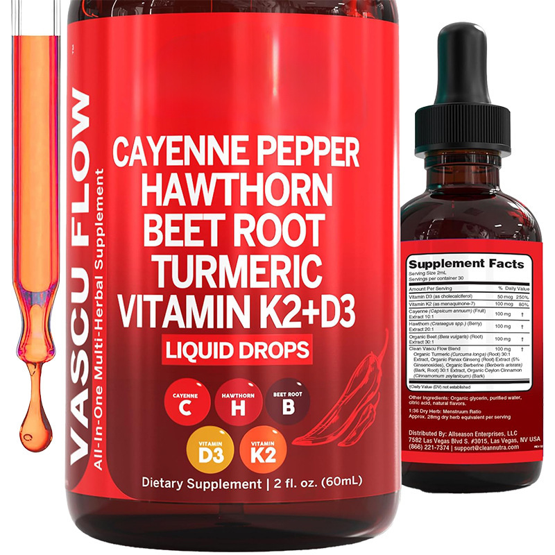 60ML Cayenne Pepper Drops, Liq - Vitamin D3 K2 Drop recension och pris