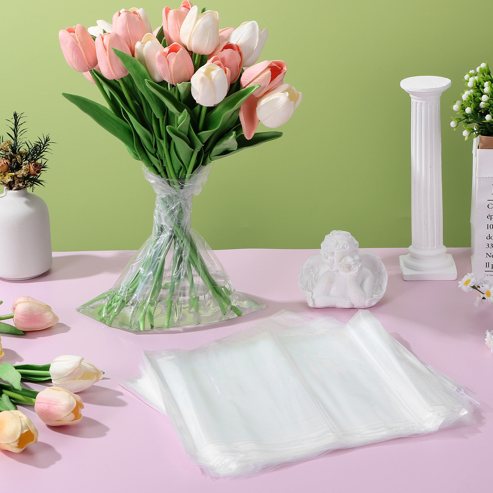 50pcs Flower Bags Plastic Fres - Nutrition & Fitness Hub recension och pris