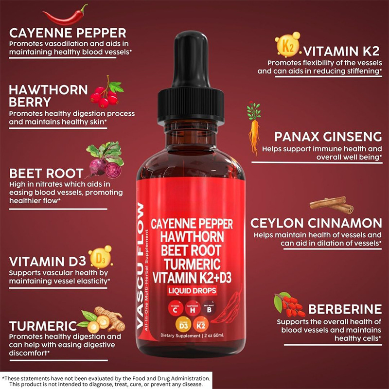 60ML Liquid Cayenne Pepper Dro - Vitamin D3 K2 Drop recension och pris