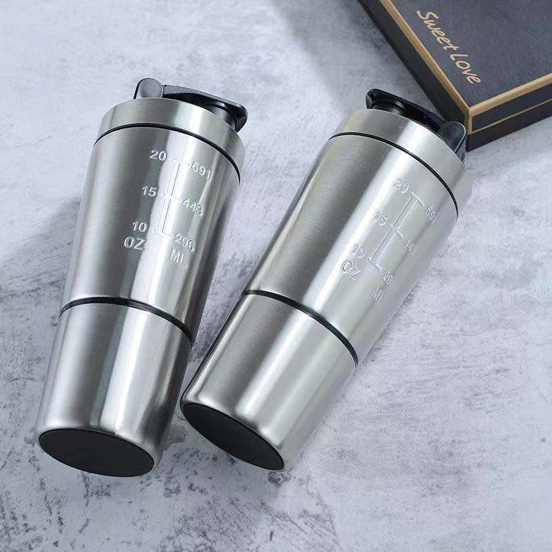 Stainless Steel Protein Shaker - Nutrition For Fitness And Sports recension och pris