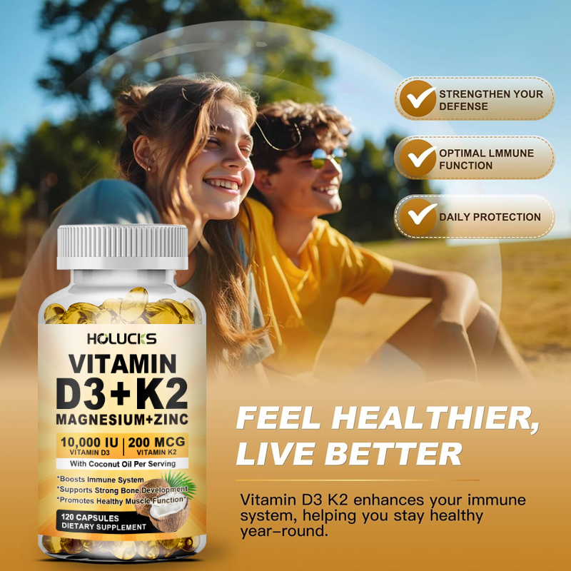 Vitamin D3+K2 Capsules, with M - Vitamin D3 K2 Drop recension och pris
