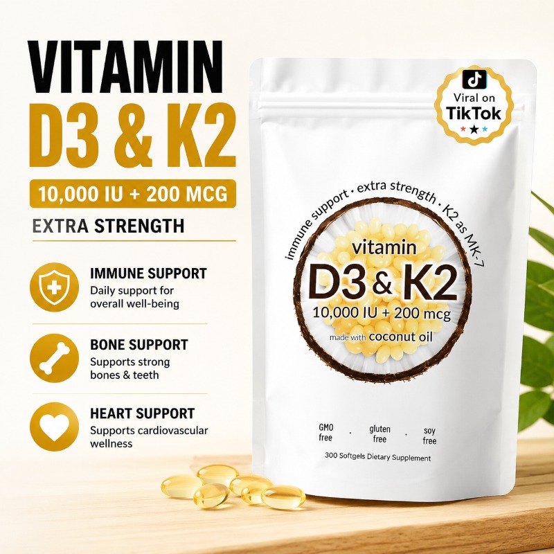 Vitamin D3 10000 IU + K2 MK-7  - Vitamin D3 K2 Drop recension och pris