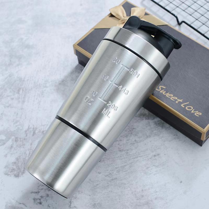 Stainless Steel Protein Shaker - Nutrition For Fitness And Sports recension och pris