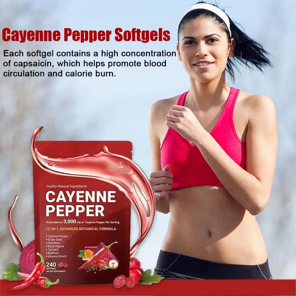 240 Softgels Cayenne Pepper Ca - Vitamin D3 K2 Drop recension och pris