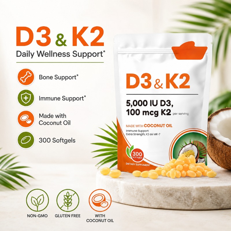 Vitamin D3 K2 Softgels with Co - Vitamin D3 K2 Drop recension och pris