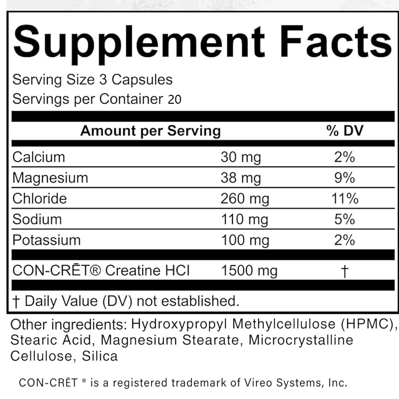 Creatine HCL Capsules 50 Serv/ - Creatine Hcl Capsule recension och pris