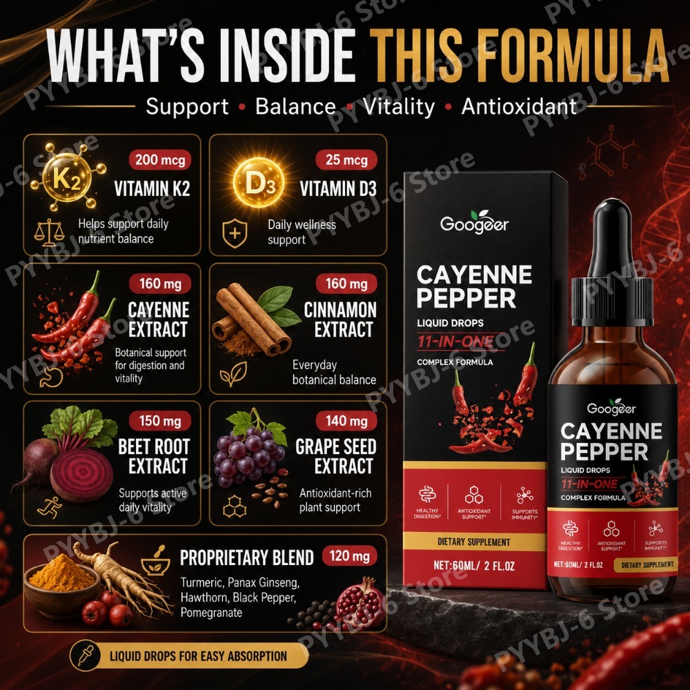 Googeer Cayenne Pepper Liquid  - Vitamin D3 K2 Drop recension och pris